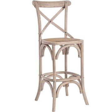 Tabouret de bar Cross en gris naturel