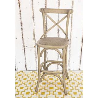 mutoni Tabouret de bar Cross en gris naturel  