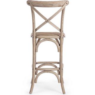 mutoni Tabouret de bar bois Cross gris naturel  