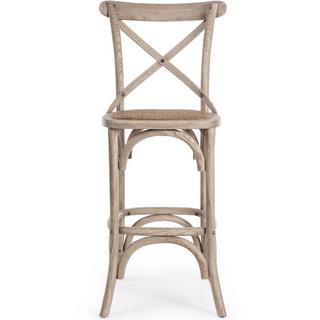 mutoni Sgabello da bar wood cross natural grey  