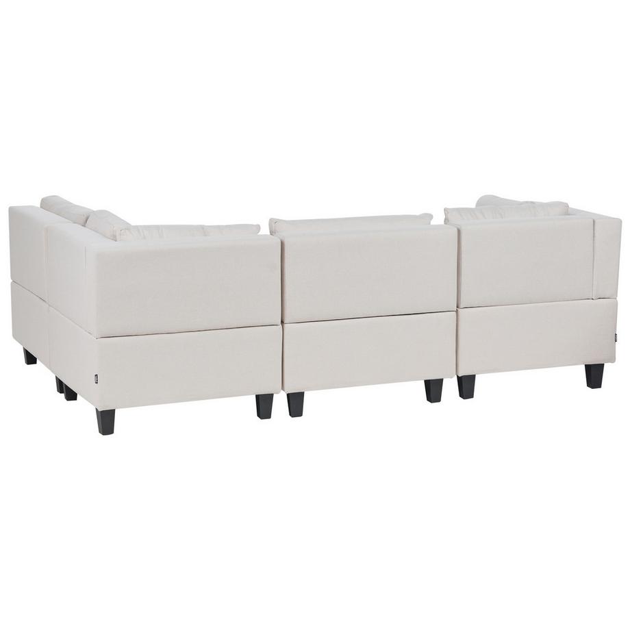 Beliani Ecksofa aus Stoff Skandinavisch UNSTAD  