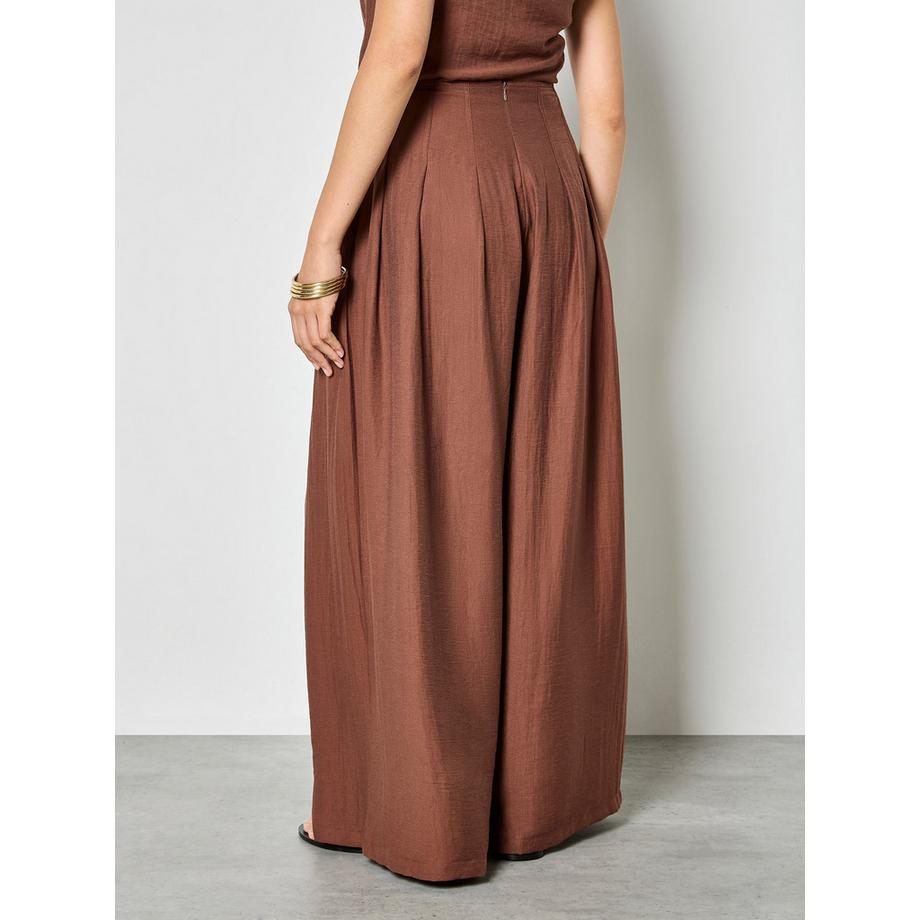 APRICOT Pantalon large en sergé texturé  