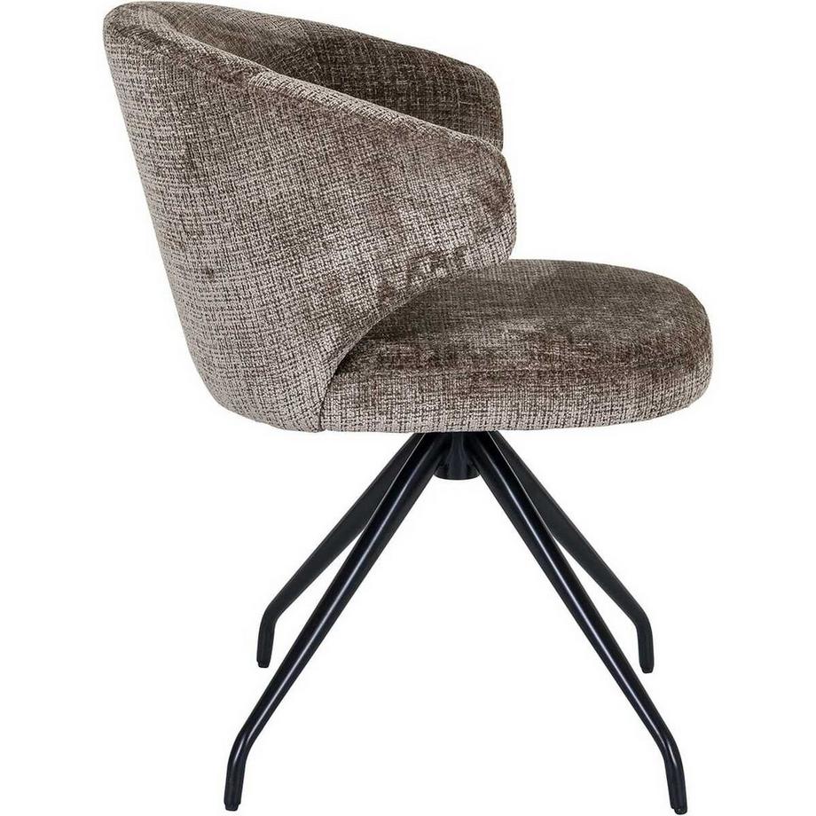 mutoni Drehstuhl Milly stone chenille  