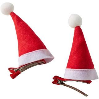 Tectake  Lot de 2 pinces à cheveux Bonnets de Noël 