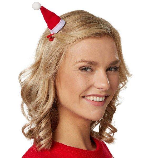 Tectake  Lot de 2 pinces à cheveux Bonnets de Noël 