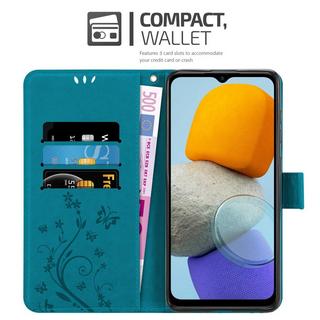 Cadorabo  Housse compatible avec Samsung Galaxy M23 5G - Coque de protection au design floral avec fermeture magnétique, fonction de support et emplacements pour cartes 