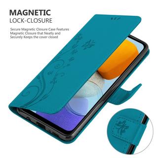 Cadorabo  Housse compatible avec Samsung Galaxy M23 5G - Coque de protection au design floral avec fermeture magnétique, fonction de support et emplacements pour cartes 