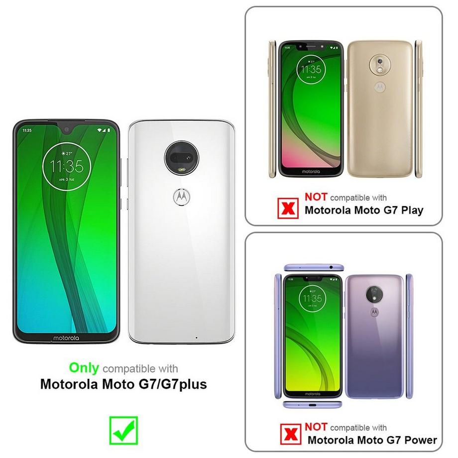 Cadorabo  Housse compatible avec Motorola MOTO G7 / G7 PLUS - Coque de protection avec fermeture magnétique, fonction de support et compartiment pour carte 
