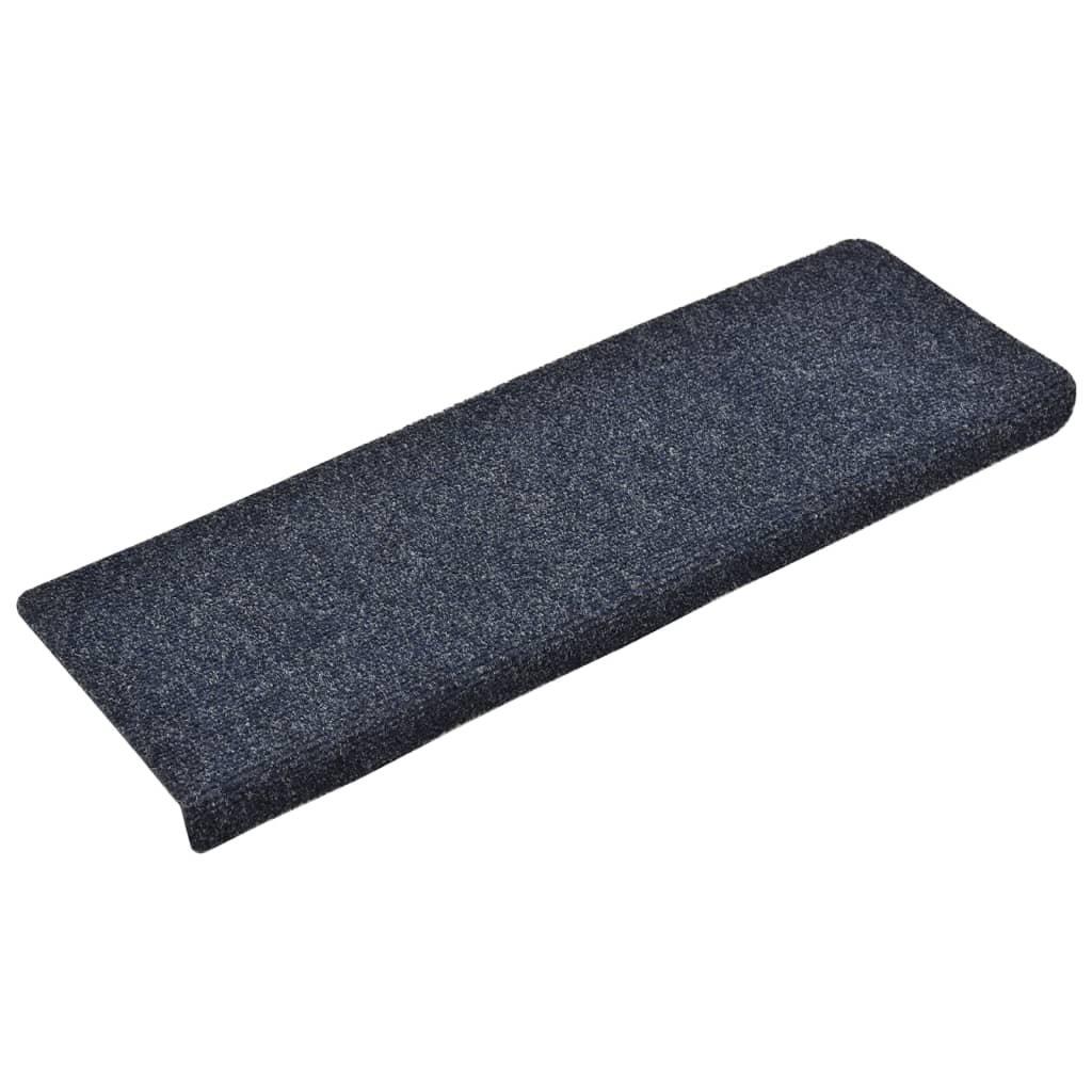 VidaXL Tapis d'escalier  pcs tissu aiguilleté polypropylène  