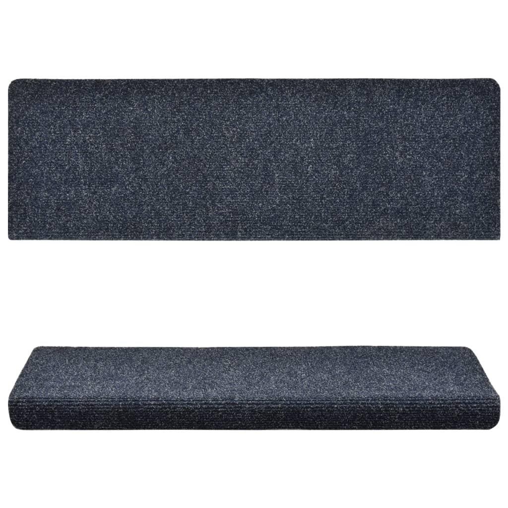 VidaXL Tapis d'escalier  pcs tissu aiguilleté polypropylène  