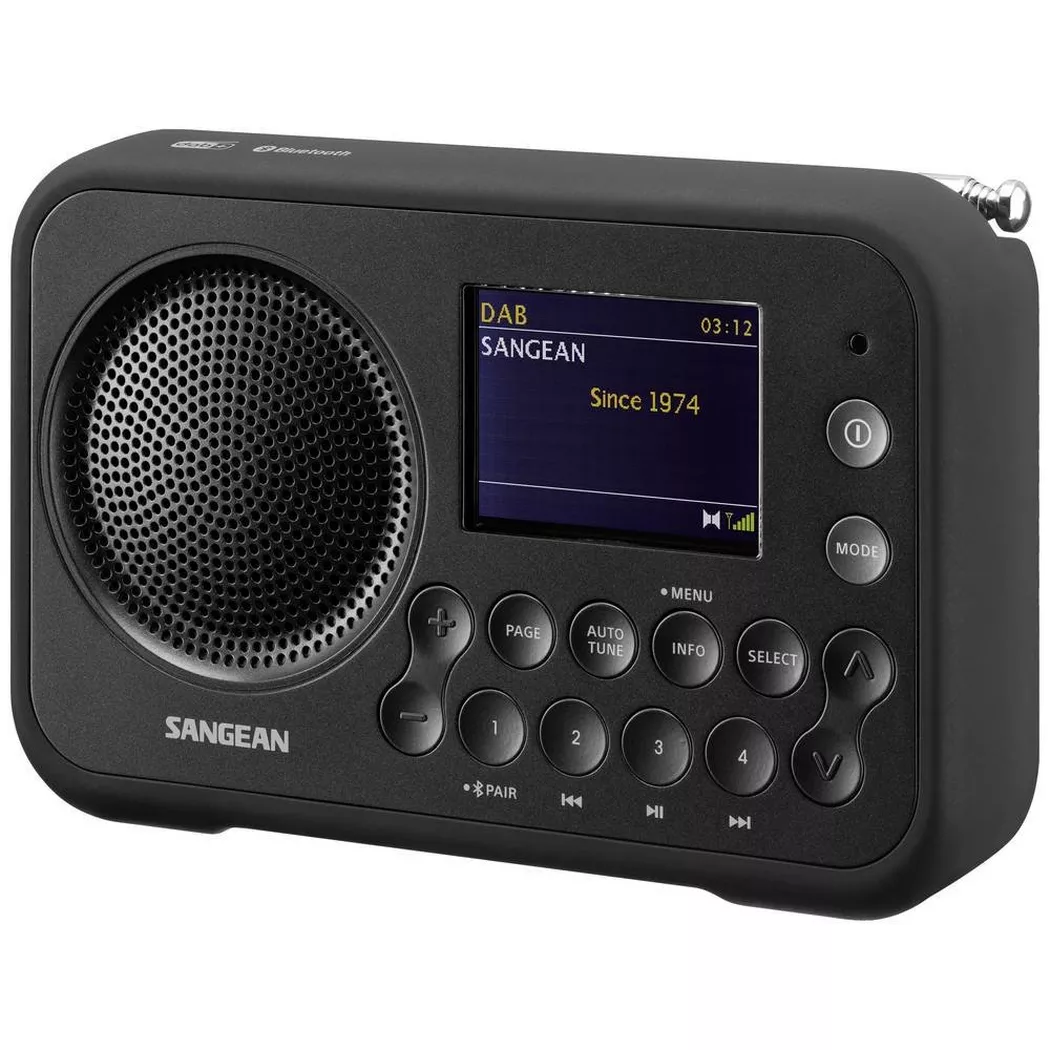 SANGEAN -  Taschenradio, Taubengrau