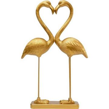 Deko Figur Flamingo Love gold 63