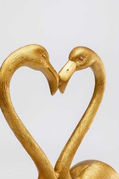 KARE Design Figurine déco Flamingo Love gold 63  