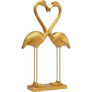 KARE Design Figura déco Flamingo Love oro 63  