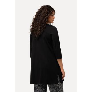 Ulla Popken  Longshirt, A-Linie, V-Ausschnitt, 3/4-Arm 