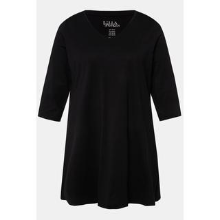 Ulla Popken  Longshirt, A-Linie, V-Ausschnitt, 3/4-Arm 