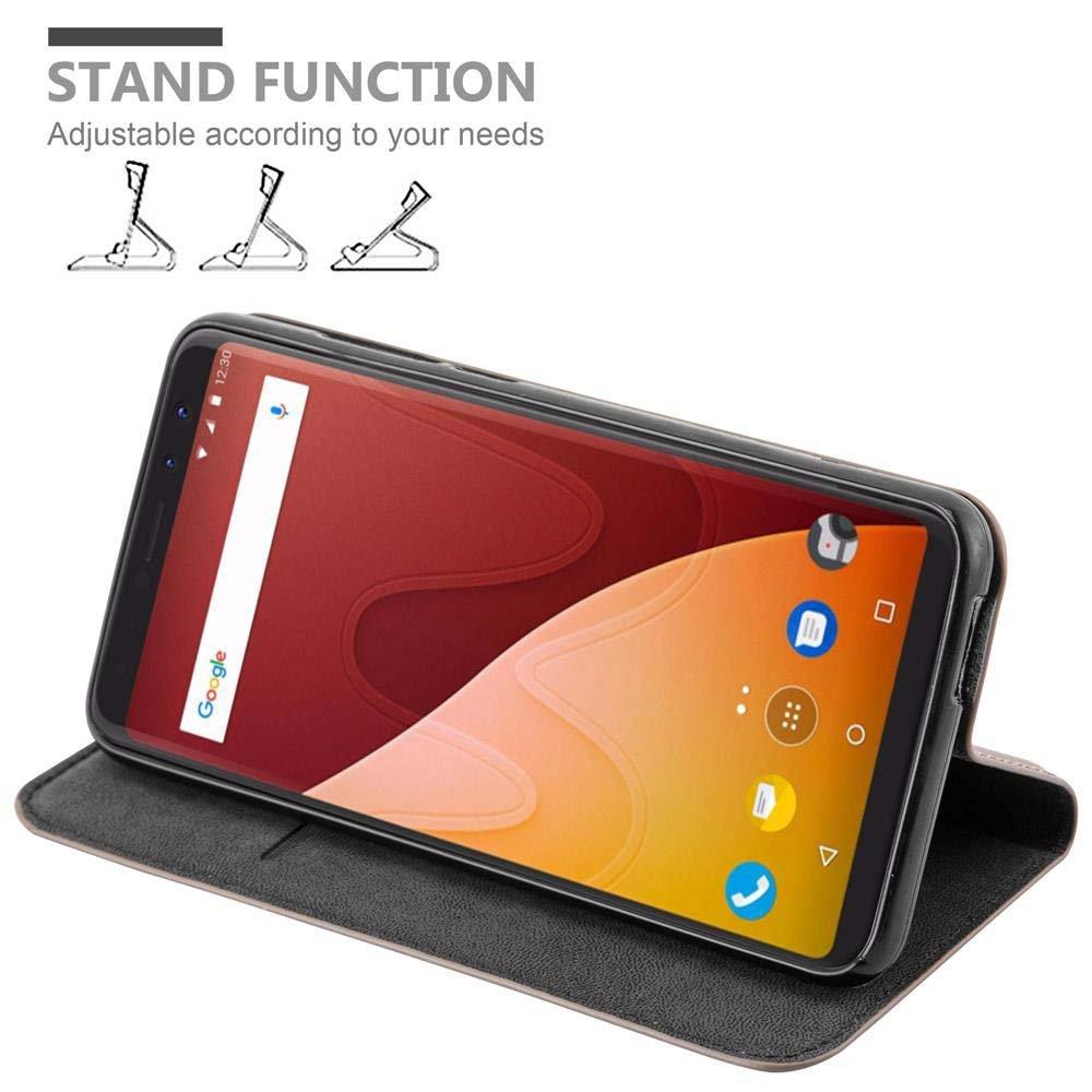 Cadorabo  Housse compatible avec WIKO VIEW - Coque de protection avec fermeture magnétique, fonction de support et compartiment pour carte 