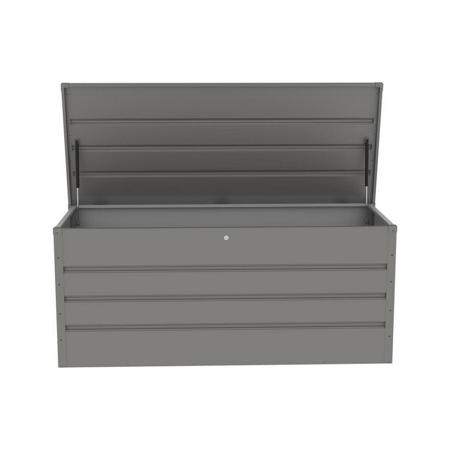 Vente-unique Coffre de rangement de jardin en acier galvanisé gris - 750L - TOMASO  