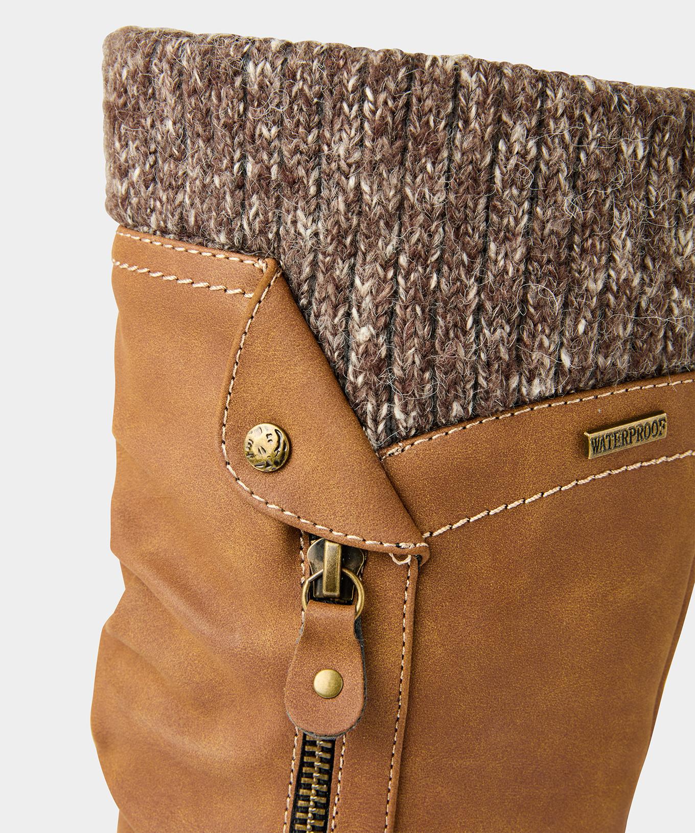 Joe Browns  Bottes hautes camel avec sangle et fermeture éclair 