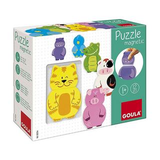 GOULA  Puzzle Magnetisch Tiere (12Teile) 