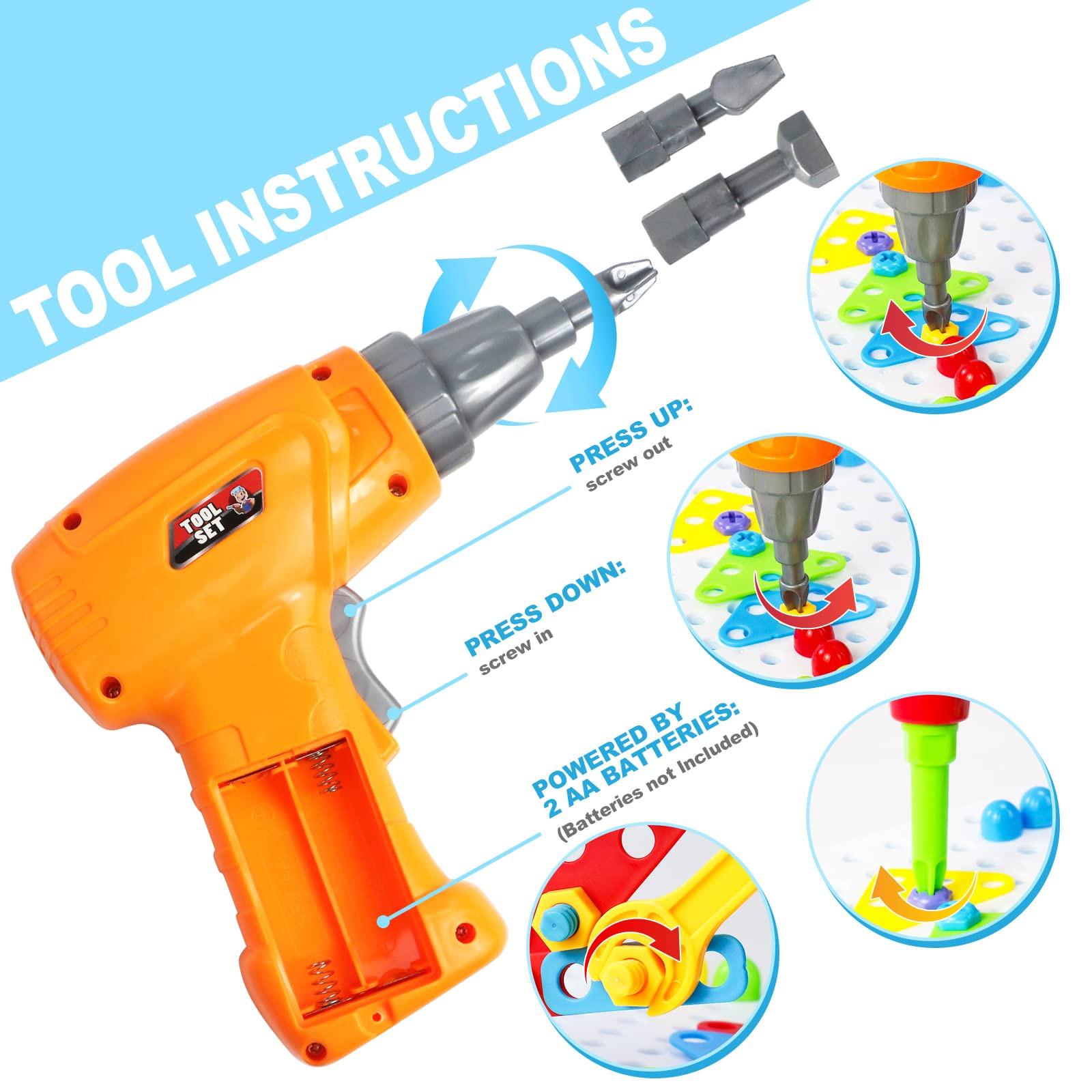 Activity-board  Jahre Spielzeug mit Bohrer 3D-Dinosaurier-Puzzle Mosaik 