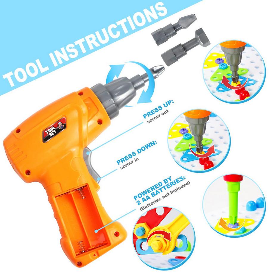 Activity-board  Jahre Spielzeug mit Bohrer 3D-Dinosaurier-Puzzle Mosaik 