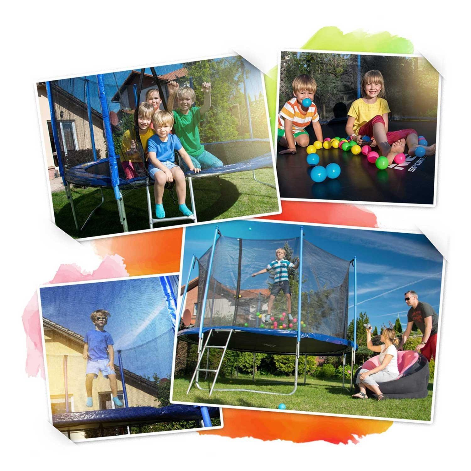 B2X Trampoline profilé pour le jardin 10ft/312cm avec filet de protection intérieur Neo-Sport  