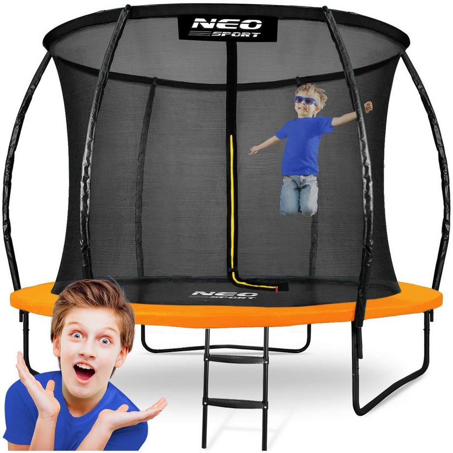 Profiliertes Trampolin für den Garten 10ft/312cm mit innerem Schutznetz Neo-Sport