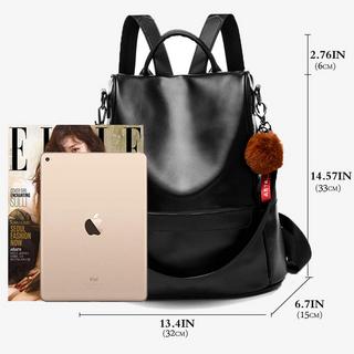 Only-bags.store Rucksack aus weichem PU-Leder Diebstahlsicher Wasserdicht  