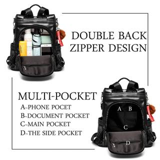 Only-bags.store Rucksack aus weichem PU-Leder Handtasche Umhängetasche Multifunktions-Diebstahlschutztasche wasserdichter Rucksack  