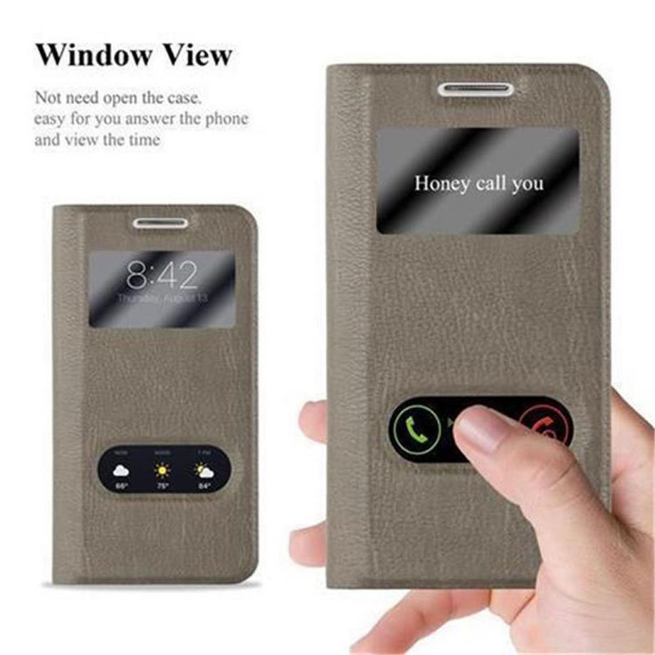 Cadorabo  Housse compatible avec Samsung Galaxy S4 - Coque de protection avec fermeture magnétique, fonction de support et 2 fenêtres de visualisation 