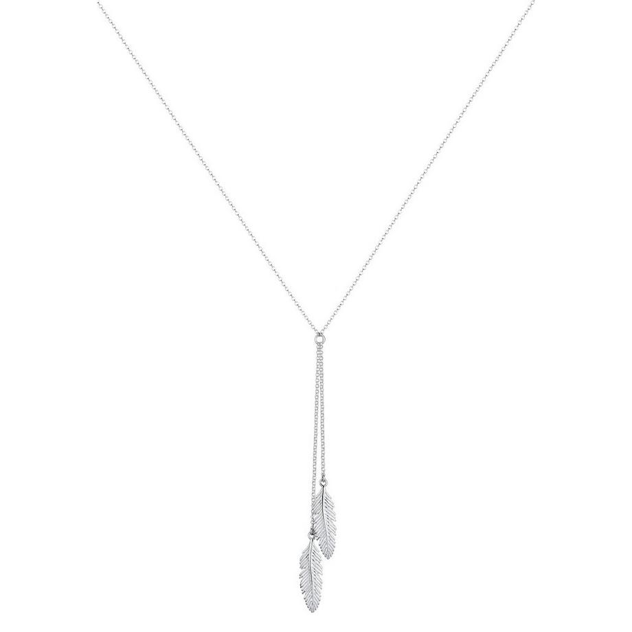 Elli  Collier Chaîne En Y Pendentif Plume Filigrane 