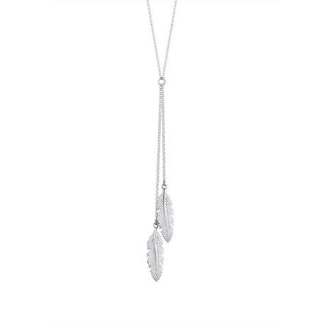 Elli  Collier Chaîne En Y Pendentif Plume Filigrane 