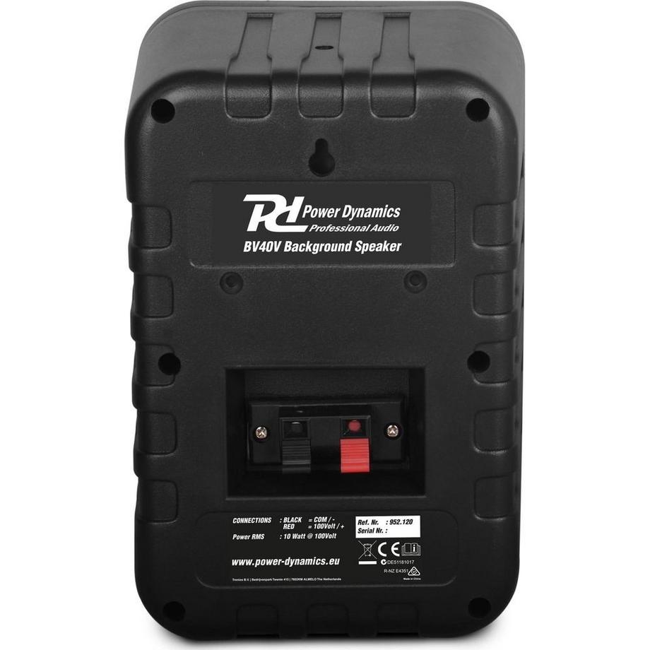 Power Dynamics  BV40V altoparlante 2-vie Nero Cablato 10 W 