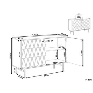 Beliani Armoire en MDF Rétro ADANTE  
