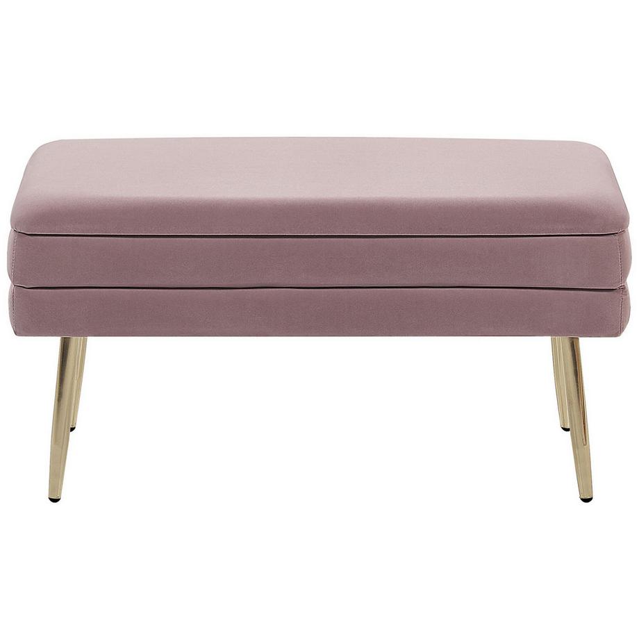 Beliani Banc de rangement en Velours Moderne DURHAM  