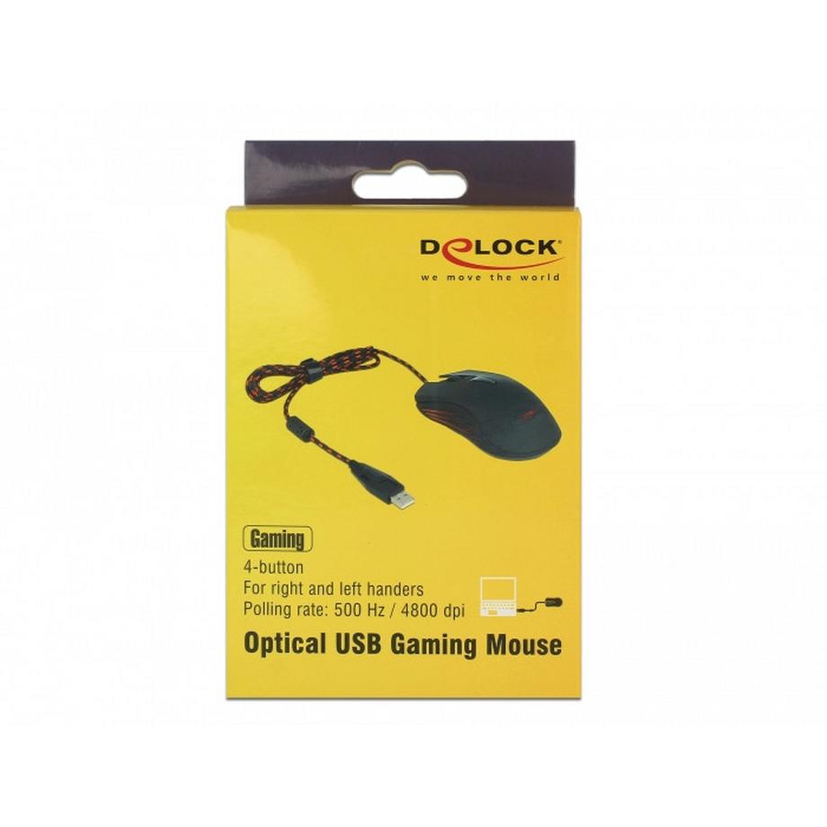 DeLock  Optische 4-Tasten USB Gaming Maus 