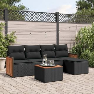 VidaXL Ensemble de canapés de jardin rotin synthétique  