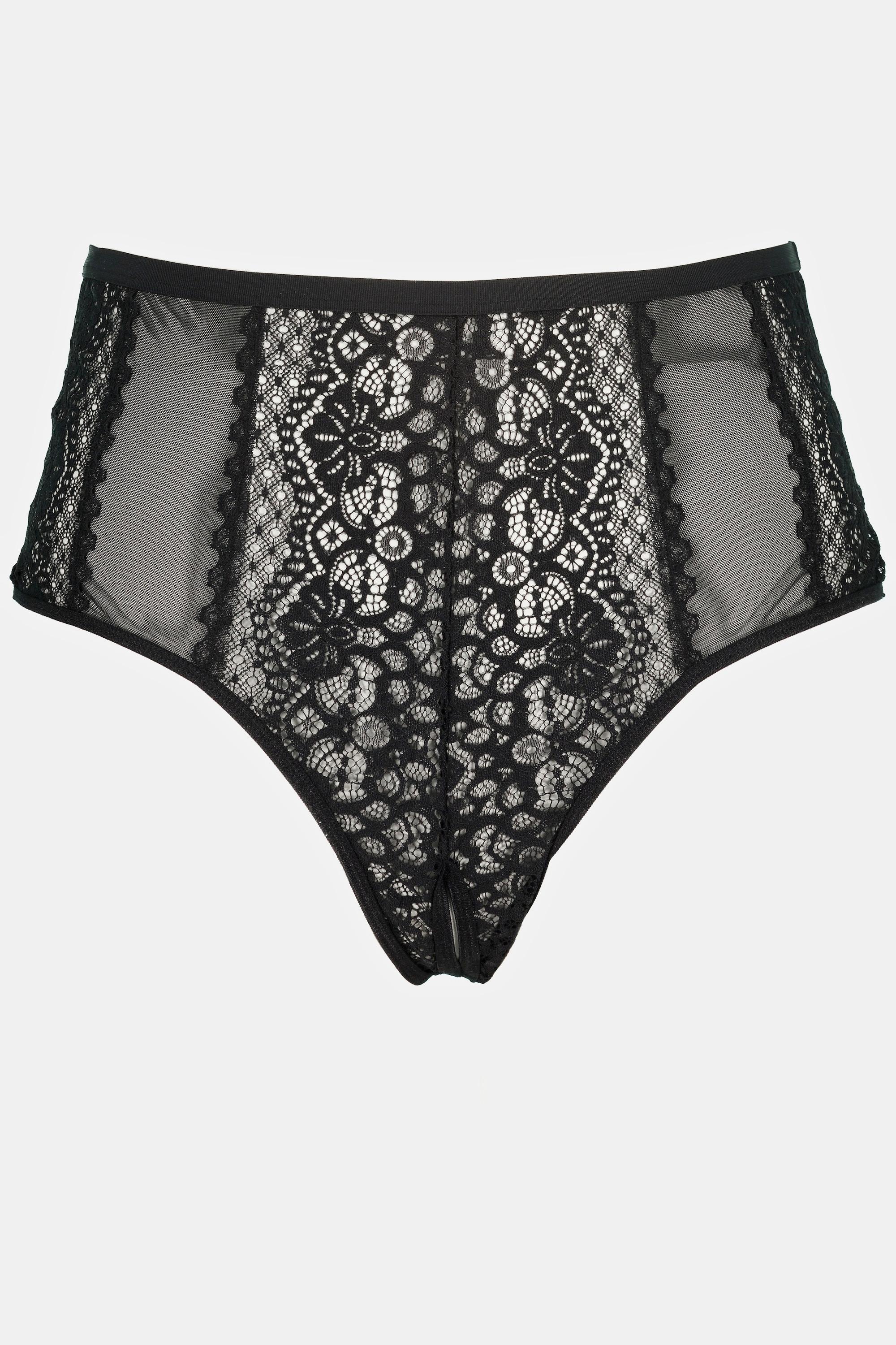 Ulla Popken  Stringpanty, Spitze, High Waist, Ouvert 