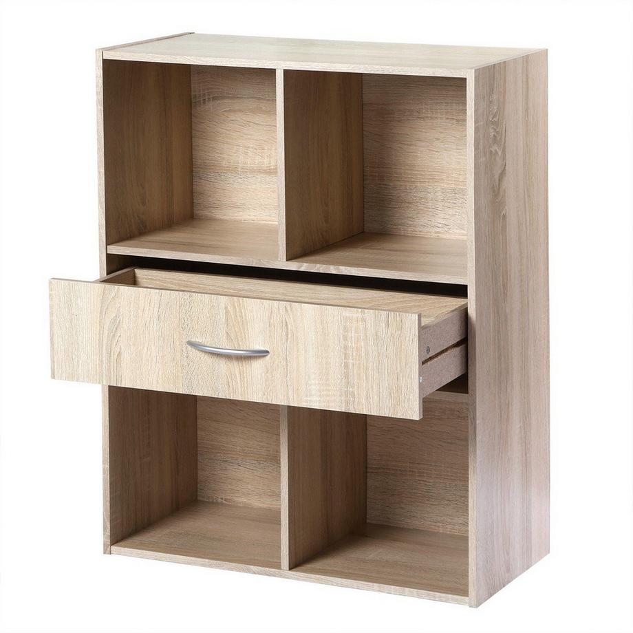 Calicosy Scaffale Cubo 4 Armadietti con un Cassetto  