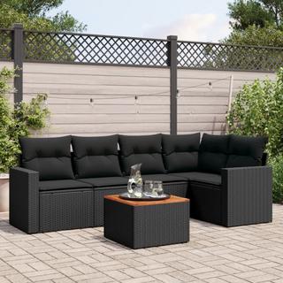 VidaXL set divano da giardino Polirattan  