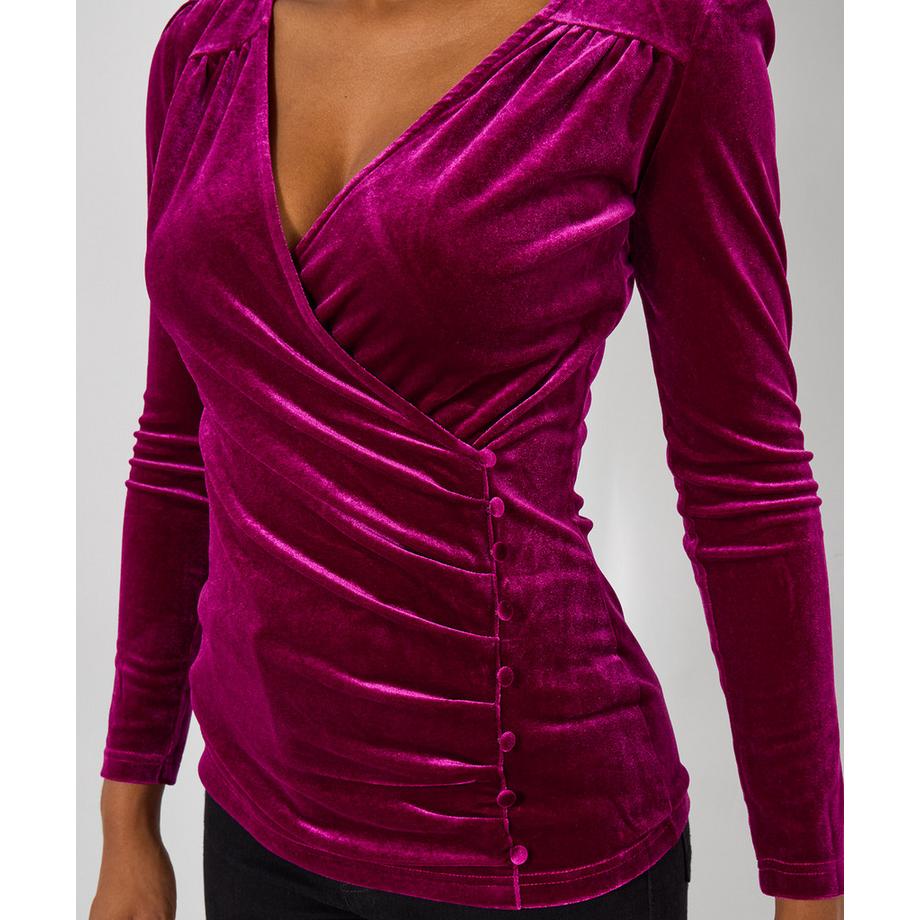 Joe Browns Velours-Top in Wickeloptik  