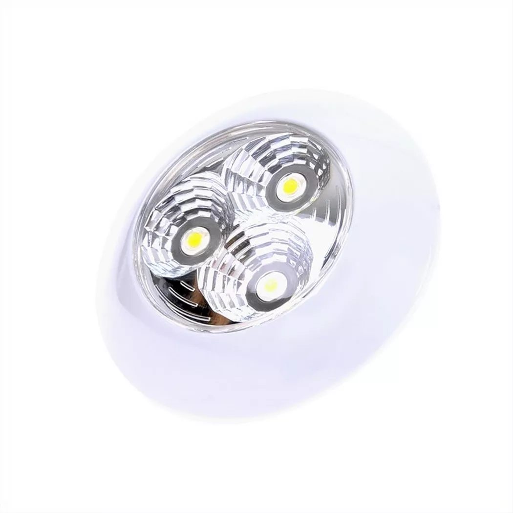 Pricenet – Deckenleuchte / Aufbauleuchte 3-LEDs 12V 290lm ø95x25mm, One Size