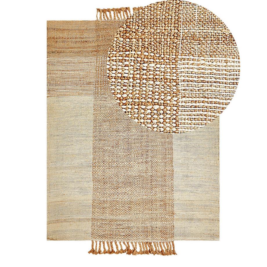 Beliani Teppich aus Jute  HAMZALAR  