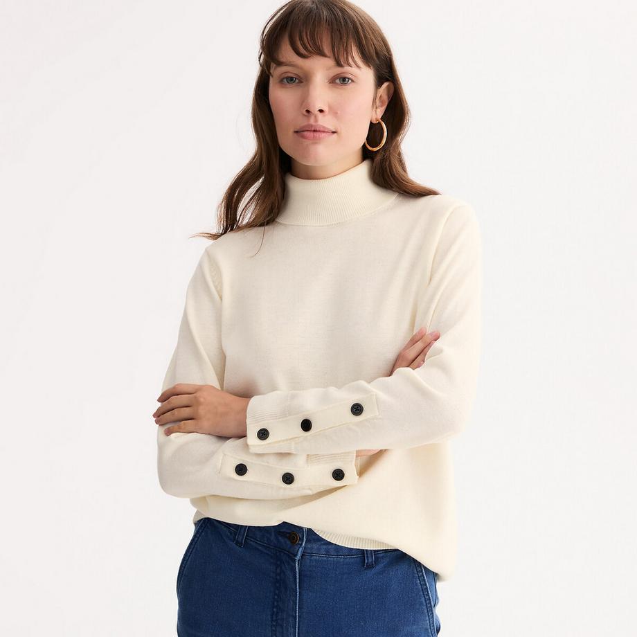 La Redoute Collections Pull col roulé en fine maille  