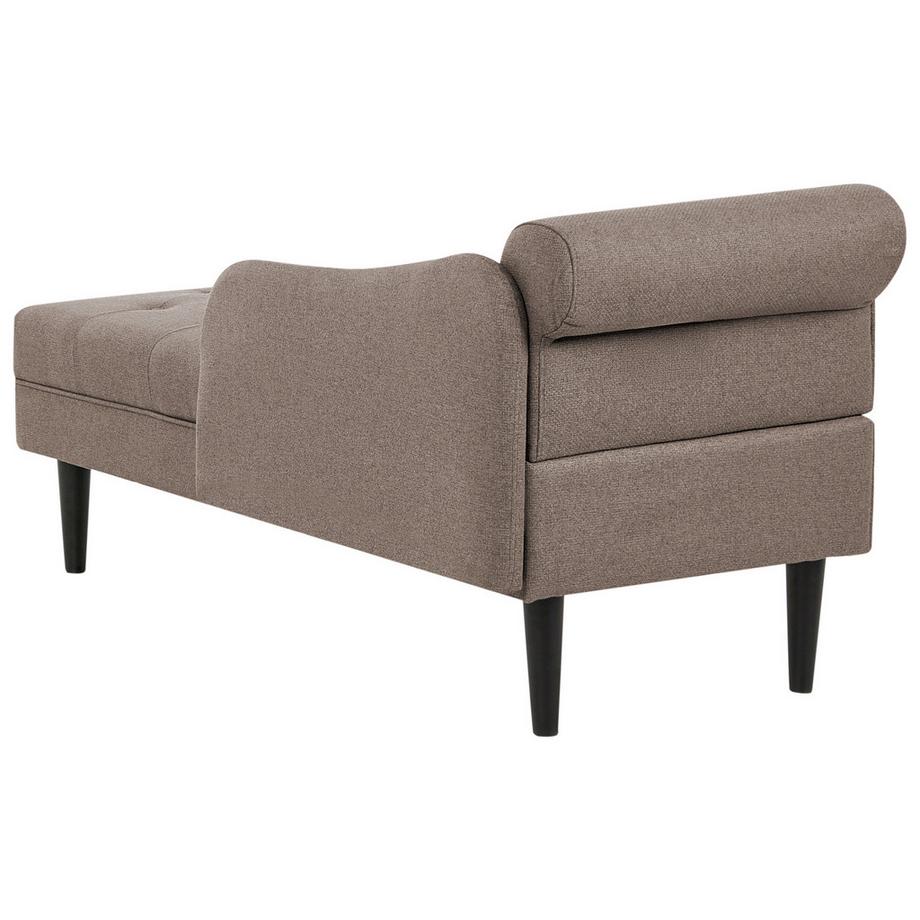 Beliani Chaise longue côté gauche en Tissu  YVOIRE  