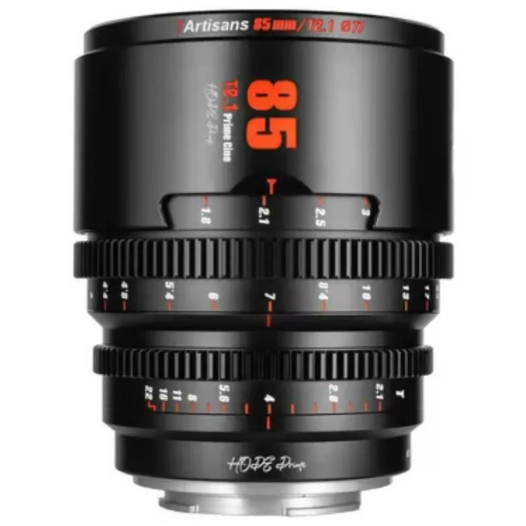 7ARTISANS - 7Artisans 85mm T2.1 Prime Cine (Canon RF) Schwarz, 85 mm