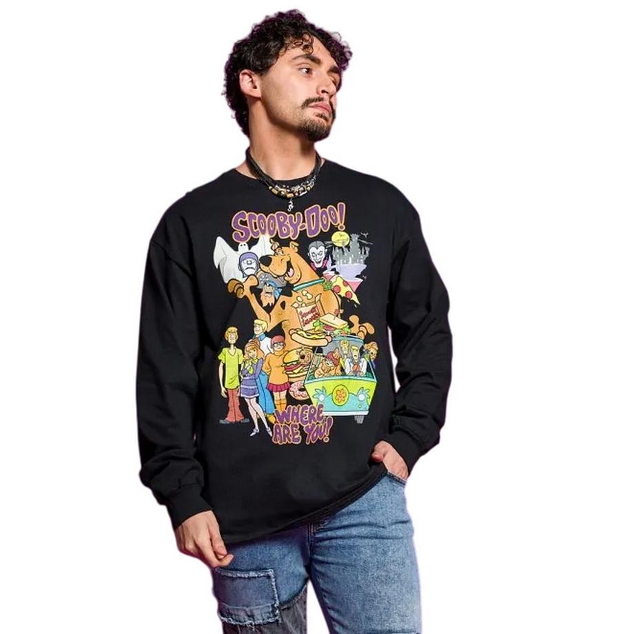 SCOOBY DOO Heroes And Villains T-Shirt Maniche Lunghe  