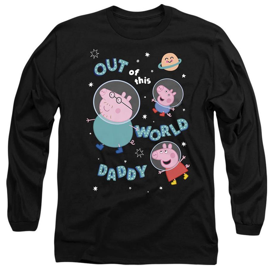 T-ShirtManches Longues Motif Papa Pig Out Of This World