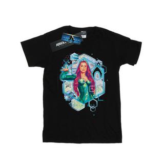 DC COMICS  Tshirt AQUAMAN MERA GEOMETRIC 